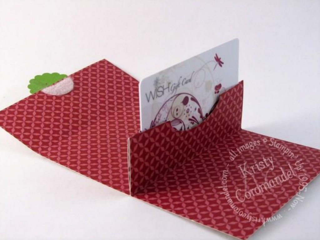 pop-up gift card holder